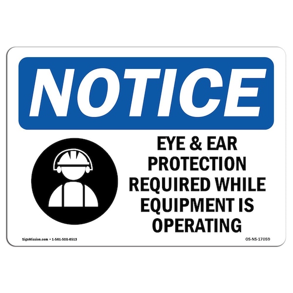 OSHA Notice Sign, OSHA-PPE-Multiple-Sign-, 18in X 12in Aluminum, 18" W, 12" H, Landscape